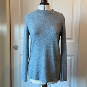 Mind Code super soft mock neck split side tunic